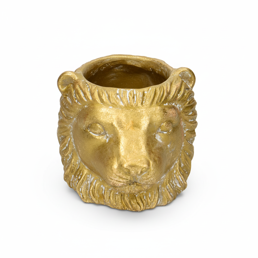 Planter Leeuw D11/13x10cm - Goud - D11/13x10cm