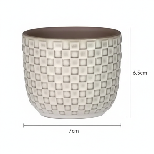 Mini pot relief wit D7